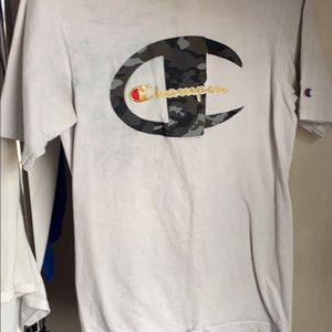 girls short sleeves shirt , size- S, brand- Champion, color- white